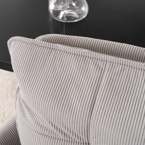 Krzesło Tapicerowane Obrotowe do Salonu CITY Szare Sztruksowe Nowoczesne