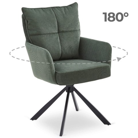 Krzesło Obrotowe CITY Zielone Sztruksowe