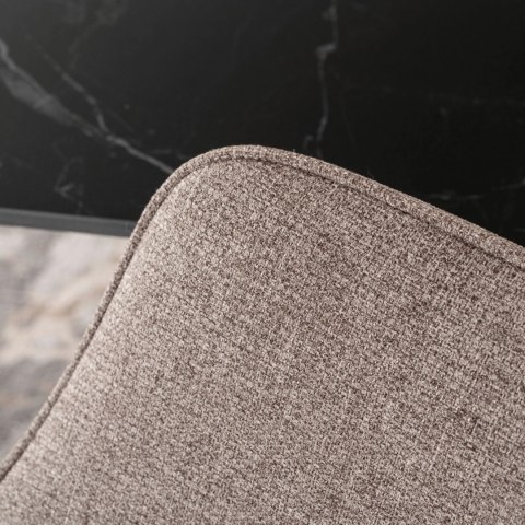 Krzesło Tapicerowane Obrotowe do Salonu LARISA Cappuccino Nowoczesne