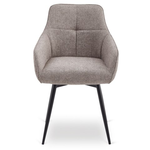 Krzesło Tapicerowane Obrotowe do Salonu LARISA Cappuccino Nowoczesne