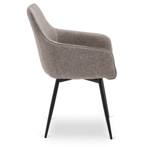 Krzesło Tapicerowane Obrotowe do Salonu LARISA Cappuccino Nowoczesne