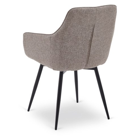 Krzesło Tapicerowane Obrotowe do Salonu LARISA Cappuccino Nowoczesne