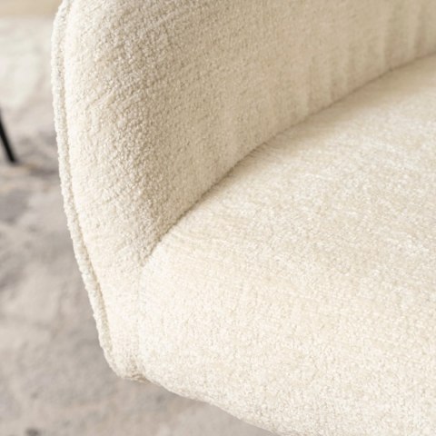 Krzesło Obrotowe LARISA Kremowe Boucle