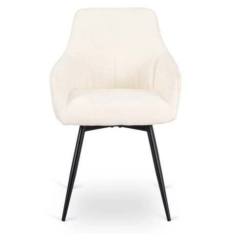 Krzesło Obrotowe LARISA Kremowe Boucle