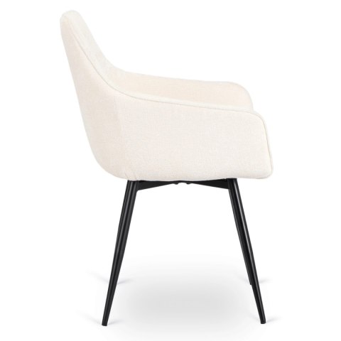 Krzesło Obrotowe LARISA Kremowe Boucle