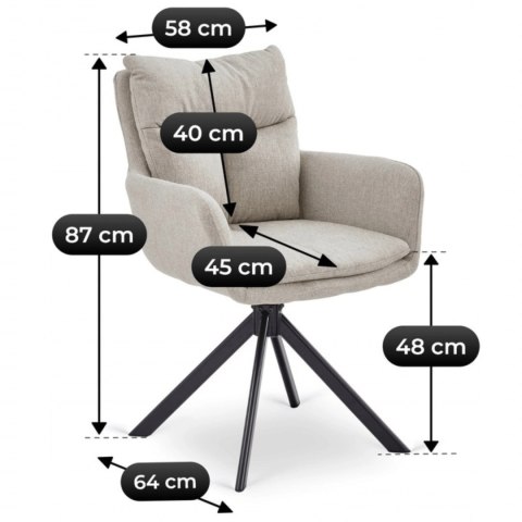 Krzesło Obrotowe PAUL Beżowe