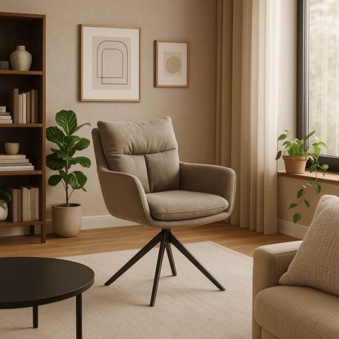 Krzesło Obrotowe PAUL Jasnobrązowe