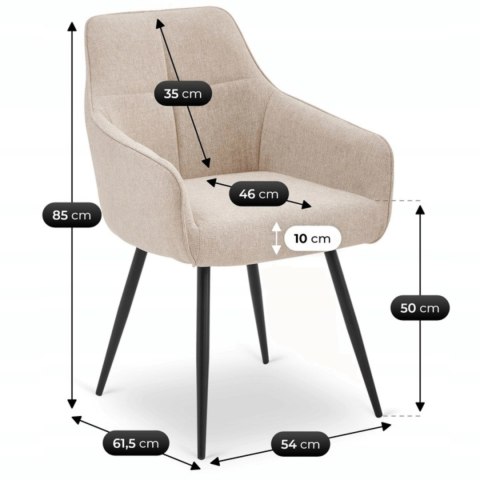 Krzesło PALMA Beżowe