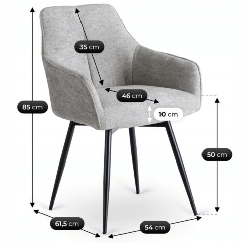 Krzesło PALMA Szare