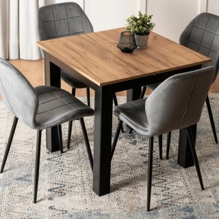 Stół BEN Rozkładany 80-200 cm Dąb Craft/Czarny