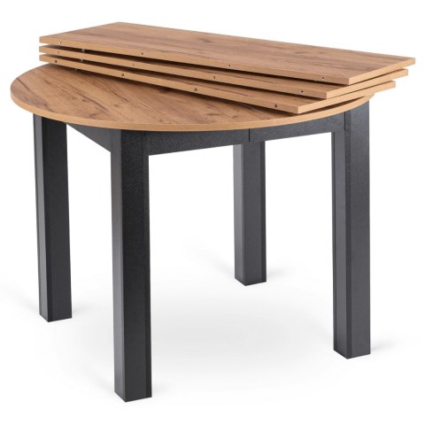 Stół JAMES Rozkładany 103-223 cm Dąb Craft/Czarny