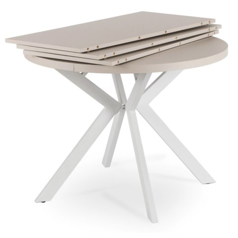 Stół LUKAS Rozkładany 100-250 cm Kaszmir/Biały