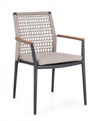 BIZZOTTO krzesło ogrodowe MADDOX beżowe