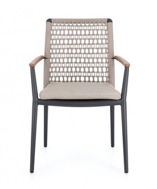 BIZZOTTO krzesło ogrodowe MADDOX beżowe