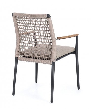 BIZZOTTO krzesło ogrodowe MADDOX beżowe