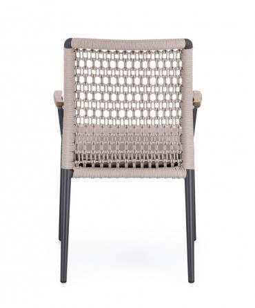 BIZZOTTO krzesło ogrodowe MADDOX beżowe