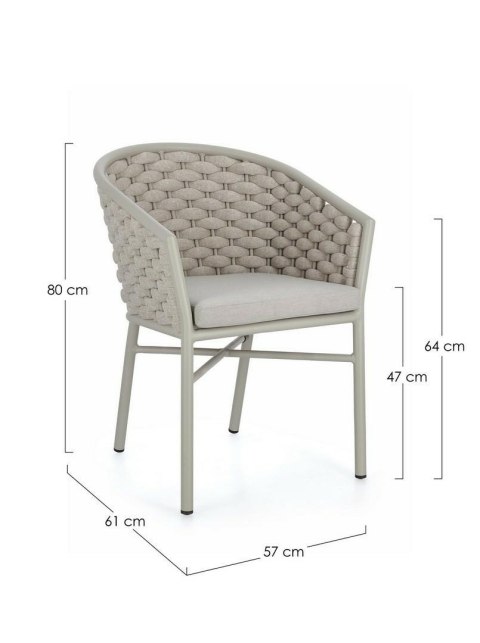 BIZZOTTO krzesło ogrodowe MARGALIDA SATURN beżowe