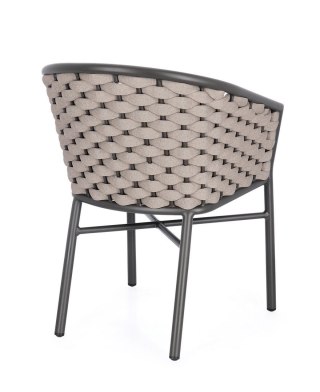 BIZZOTTO krzesło ogrodowe MARGALIDA antracyt / beż