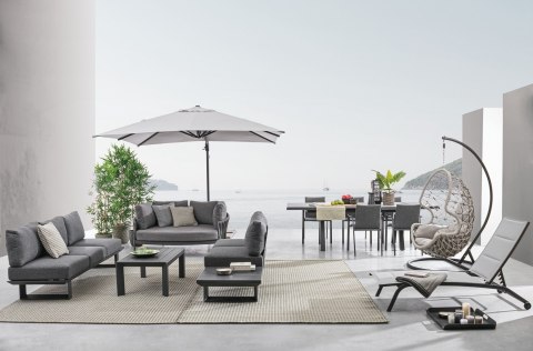 BIZZOTTO parasol ogrodowy INES jasny szary