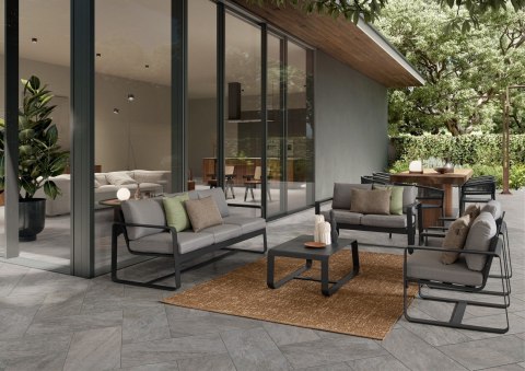 BIZZOTTO sofa 3-osobowa ogrodowa MERRIGAN szara