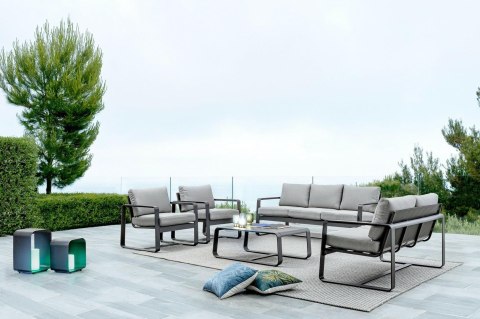 BIZZOTTO sofa 3-osobowa ogrodowa MERRIGAN szara