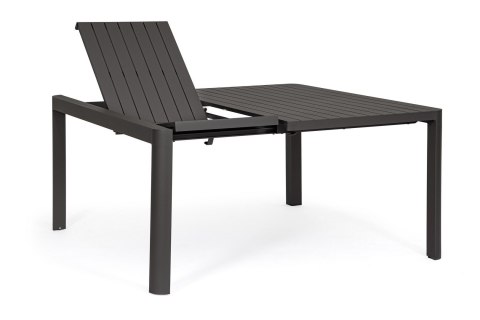 BIZZOTTO stół ogrodowy KIPLIN 149 czarny / rozkładany
