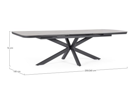 Bizzotto BIZZOTTO stół ogrodowy PASCAL szary / rozkładany