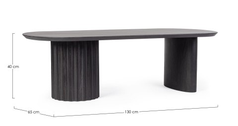 BIZZOTTO stolik kawowy ORISSA 130x65 czarny