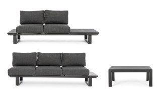 BIZZOTTO zestaw ogrodowy KONNOR szary