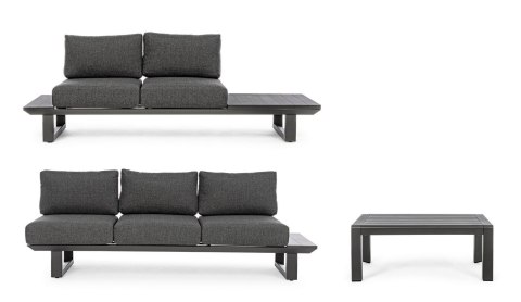 Bizzotto BIZZOTTO zestaw ogrodowy KONNOR szary