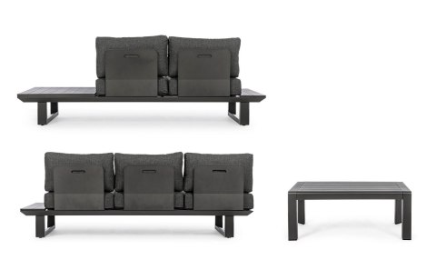 Bizzotto BIZZOTTO zestaw ogrodowy KONNOR szary