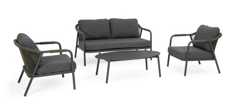 Bizzotto BIZZOTTO zestaw ogrodowy MIRAVET antracyt / zielony