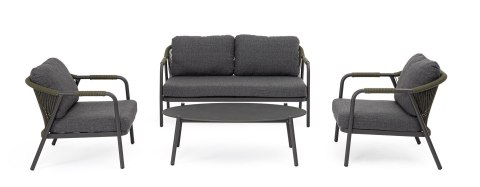 Bizzotto BIZZOTTO zestaw ogrodowy MIRAVET antracyt / zielony