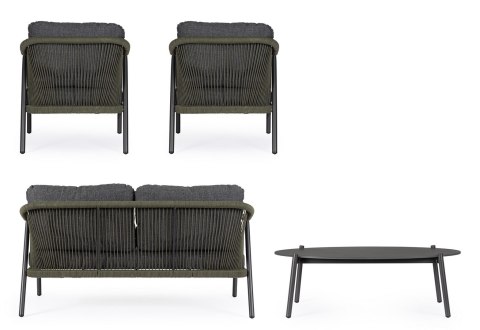 Bizzotto BIZZOTTO zestaw ogrodowy MIRAVET antracyt / zielony