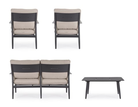 Bizzotto BIZZOTTO zestaw ogrodowy NEBULA antracyt / beż