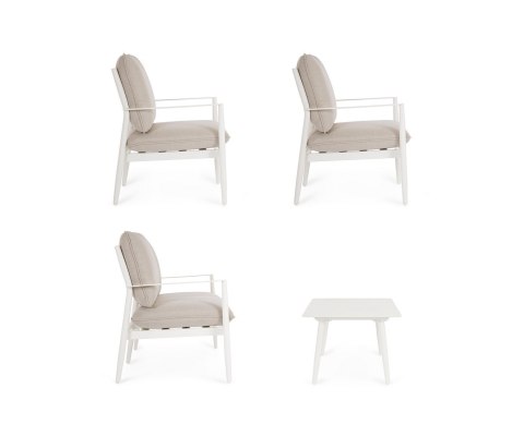 Bizzotto BIZZOTTO zestaw ogrodowy NEBULA biały / beżowy