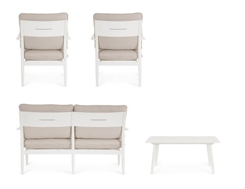 Bizzotto BIZZOTTO zestaw ogrodowy NEBULA biały / beżowy