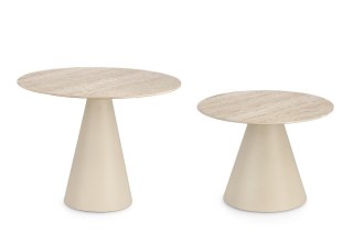 BIZZOTTO zestaw stolików kawowych HARDY beżowy