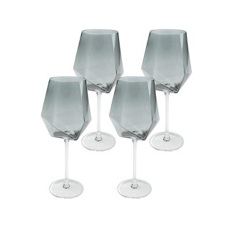 KARE komplet 4 kieliszków do wina DIAMOND SMOKE 660 ml