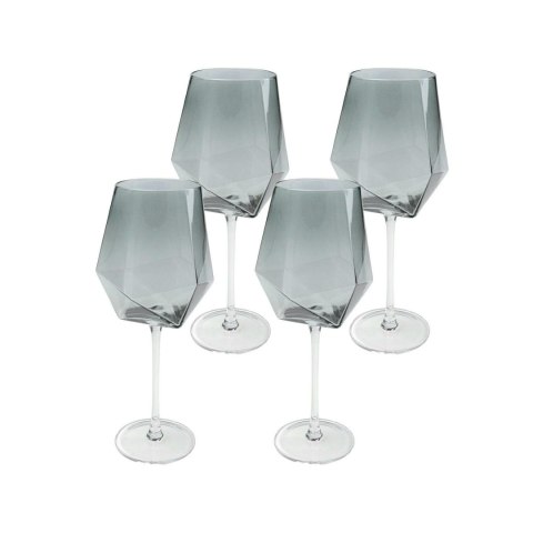 Kare Design KARE komplet 4 kieliszków do wina DIAMOND SMOKE 660 ml