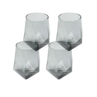 KARE komplet 4 szklanek DIAMOND SMOKE 510 ml