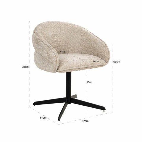 RICHMOND krzesło obrotowe ANGELINA beżowe