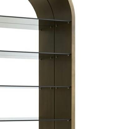 RICHMOND regał BOWIC szczotkowane złoto