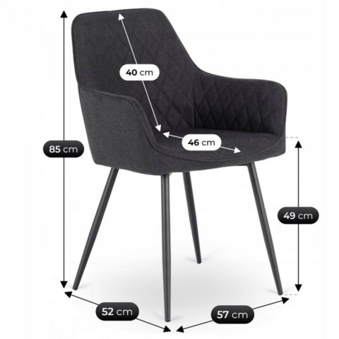 Krzesło BRESSO 2 Czarne