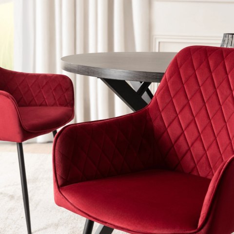 Krzesło BRESSO Bordowe Welurowe