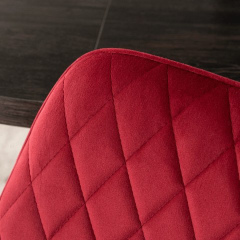 Krzesło BRESSO Bordowe Welurowe
