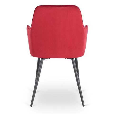 Krzesło BRESSO Bordowe Welurowe