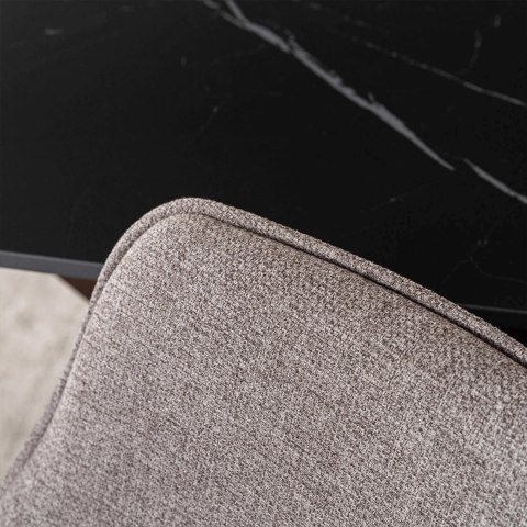 Krzesło Tapicerowane do Jadalni EDRICK Brązowe Nowoczesne Loft