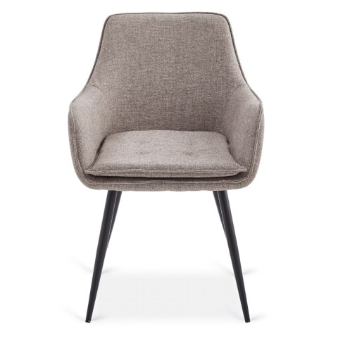 Krzesło Tapicerowane do Jadalni EDRICK Brązowe Nowoczesne Loft