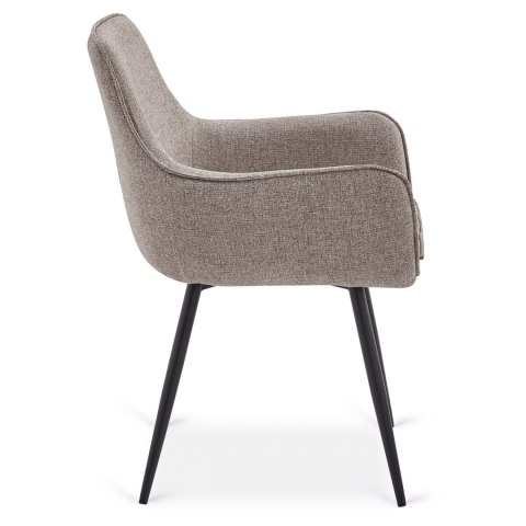 Krzesło Tapicerowane do Jadalni EDRICK Brązowe Nowoczesne Loft